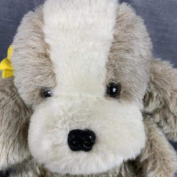 Vintage 1979 GUND Dimples Puppy Dog Ear Flowers Plush Stuffed Animal Toy 12" - Picture 2 of 10
